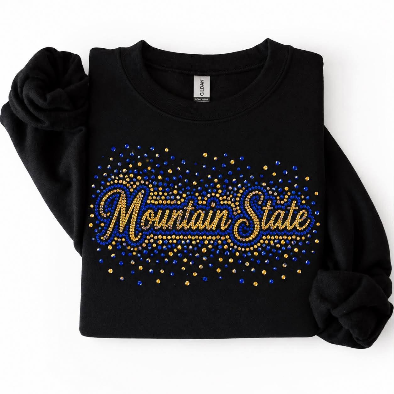Mountain State Rhinestone Crewneck