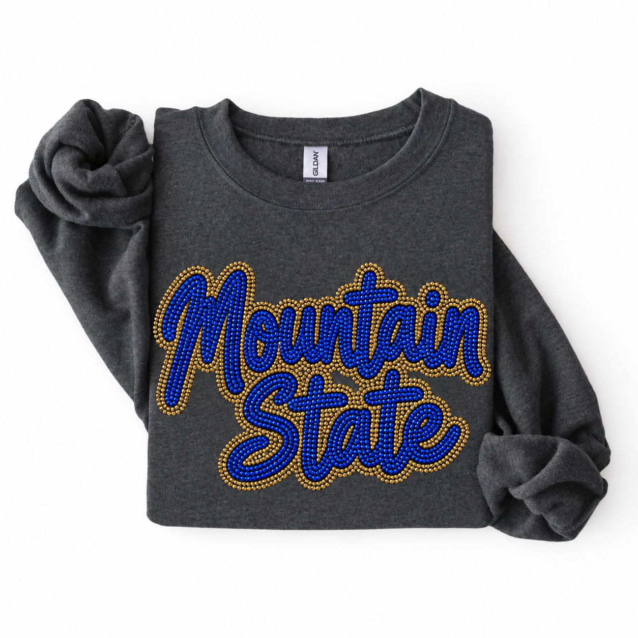 Charcoal Mountain State Rhinestones