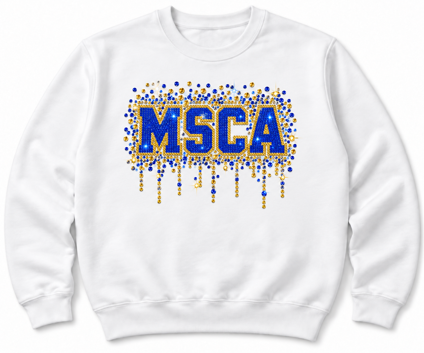 White MSCA Drip Crewneck