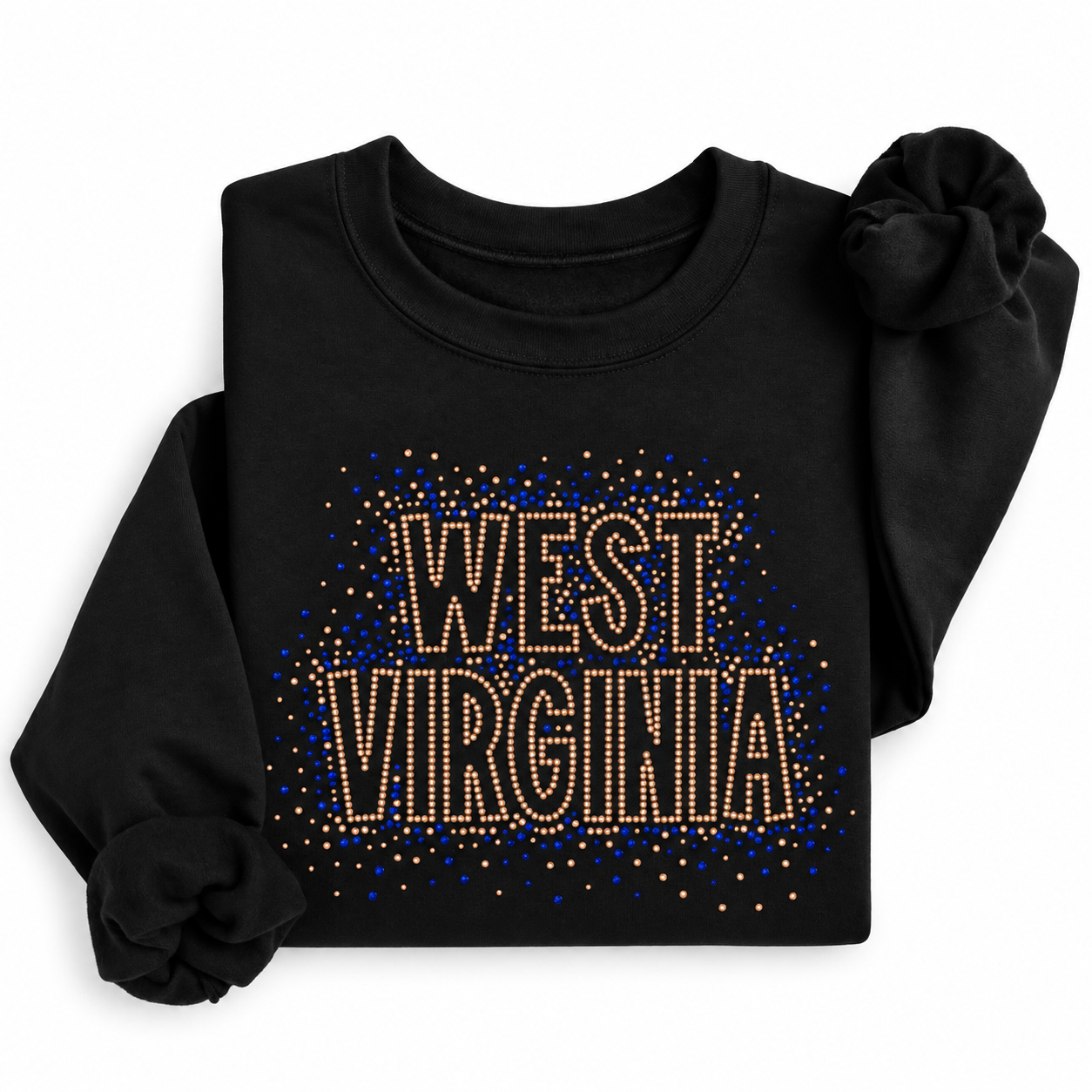 West Virginia Rhinestone Crewneck